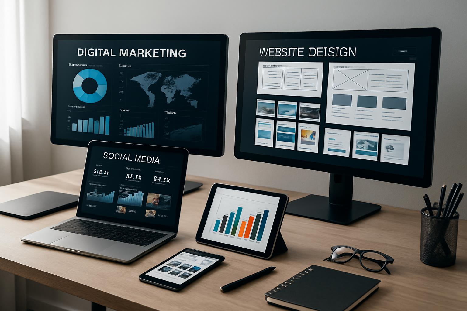 Workspace profissional de marketing digital